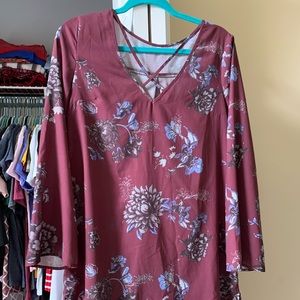 Long sleeve floral dress